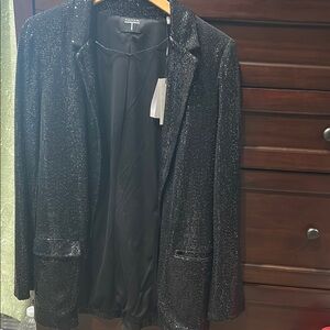 Black Sequin Women's Blazer